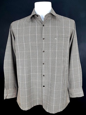 PIERRE BALMAIN PARIS Mens Beige L/S DRESS SHIRT WOOL Blend - 16'' - L (M) - £325