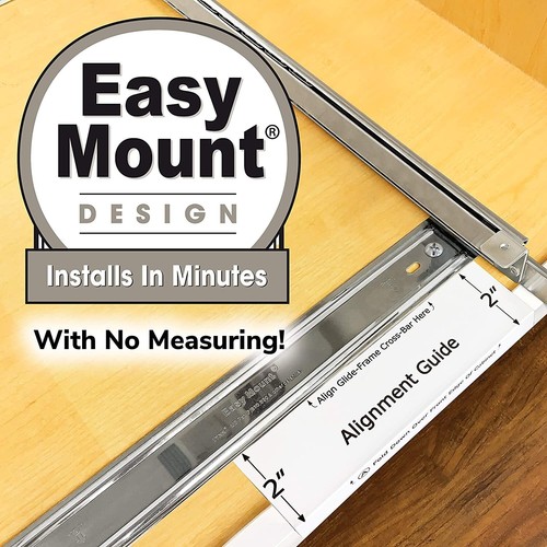 Lynk Professional Slide Out Holz Schrank Organizer, 17" B x 21" T, Chrom WH K2 - Bild 6 von 8