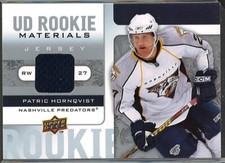 NASHVILLE PREDATORS PATRIC HORNQVIST UD ROOKIE MATERIALS RM-PH