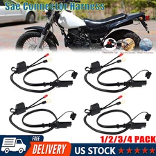 1-4x SAE 2-Pin Ring Terminal Battery Cord Cable Harness Wire Plug Quick Connect