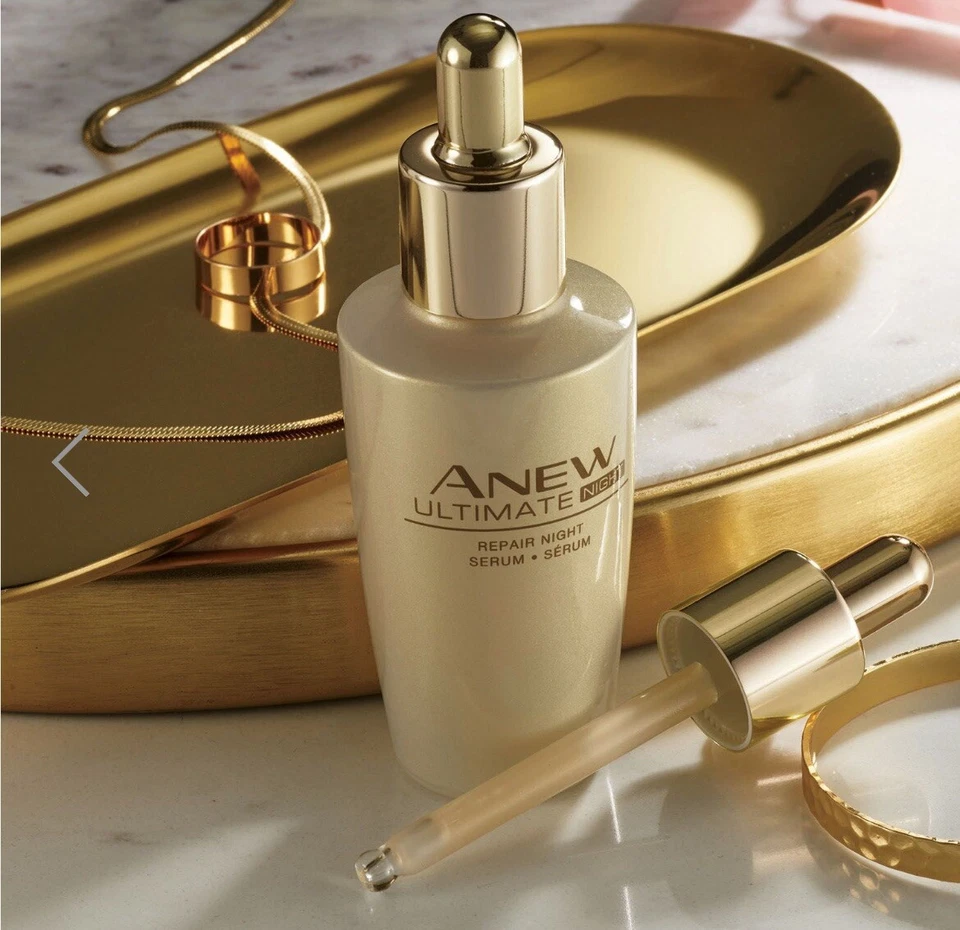 AVON Anew Ultimate Suero Reparador Nocturno, Tamaño Completo Antienvejecimiento Nuevo en Caja Foto 2 de 4