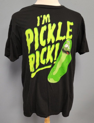 Rick & Morty I'm Pickle Rick T-Shirt Black Adult XL Extra Large Cotton 2017