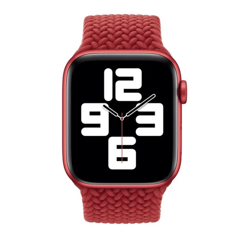 Genuine Apple Watch Braided Solo Loop Band Strap RED 49mm 46mm 45mm Size 10 - Picture 15 of 15