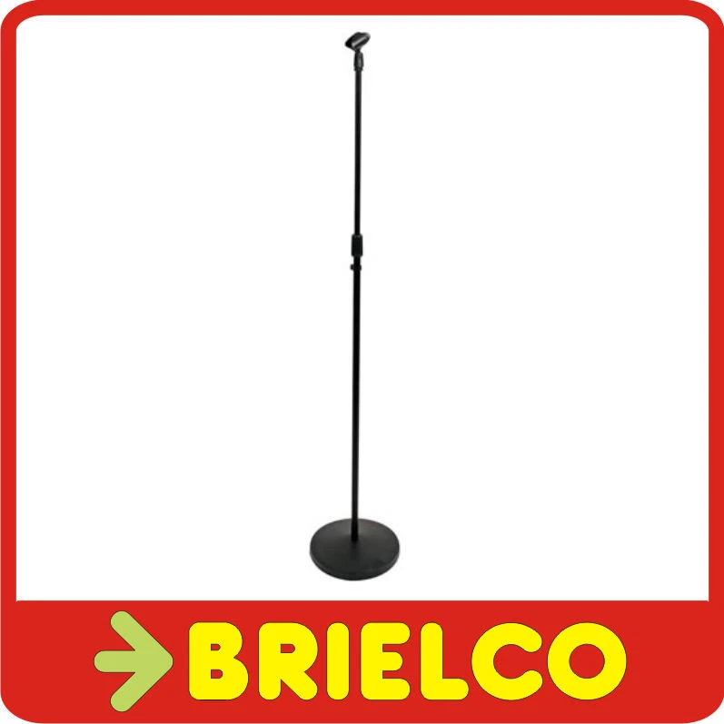 HQ POWER PIE DE MICROFONO PROFESIONAL VERTICAL ALTURA REGULABLE CON BASE METALICA BD3585
