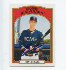 BRYCE BALL SIGNED 2021 TOPPS HERITAGE MINOR LEAGUE BASEBALL CARD AUTO