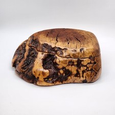 Medium/Large Exotic Manzanita Wood Burl Box w/ Blue Felt