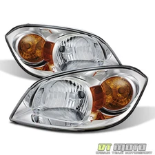 2005-2010 Cobalt 07-10 Pontiac G5 05-06 Pursuit Crystal Headlights HeadLamp Pair