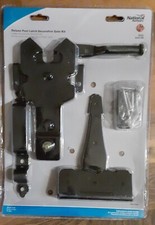National Hardware Deluxe Post Latch Decorative Gate Kit Black Finish Padlockable