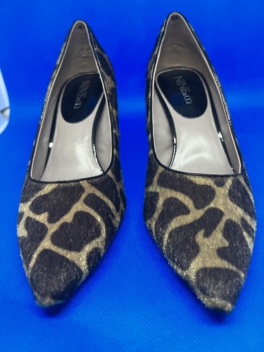Nine West & Co Giraffe Leopard Kunstfell Leder Pumps High Heels Gr. 7,5 JJKERAH - Bild 3 von 8