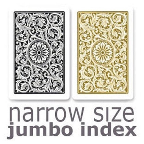 Copag 1546 Black & Gold Narrow - Jumbo Index Playing Cards - Picture 1 of 1