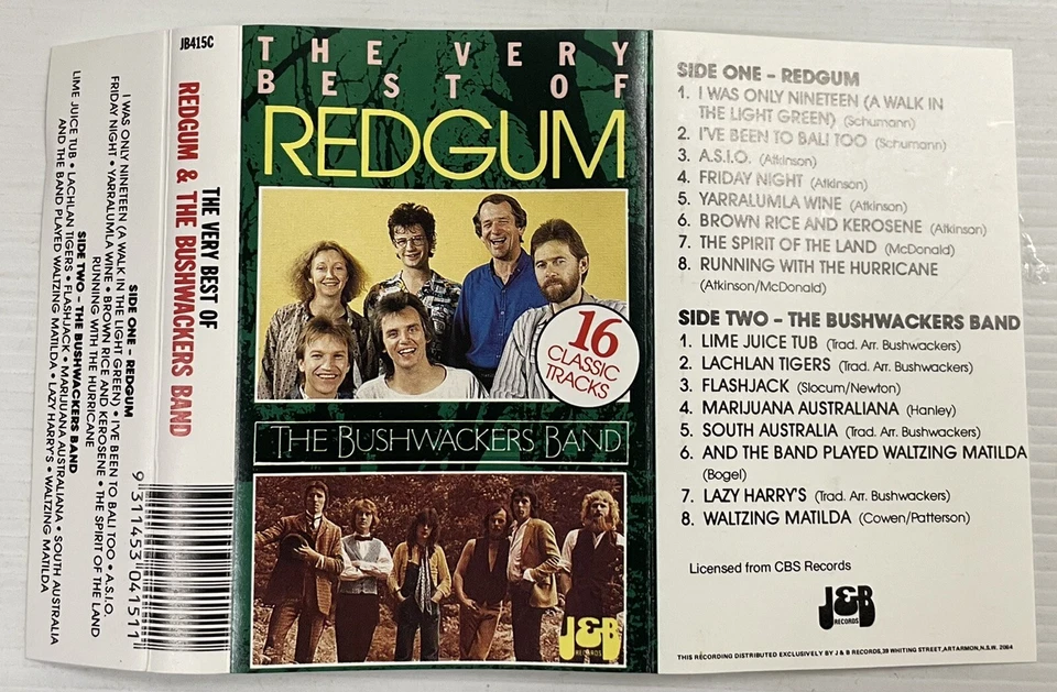 Redgum The Bushwackers Band The Very Best Of Music Cassette Tape JB415C J&B 80s - Image 4 of 4
