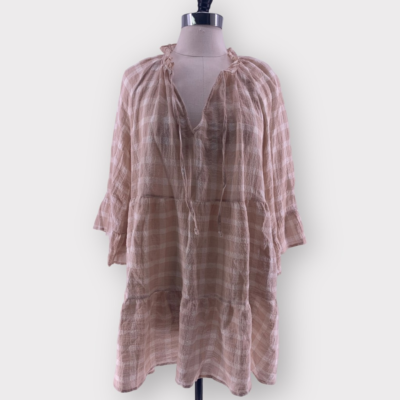 show me your mumu brown gingham dress Jasmine Tie Mini Dress, in Chocolate Brown Polka Dot, Size: Medium | Show Me Your Mumu main image 0