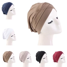 Indian Muslim Women Hat Hair Loss Bonnet Cap Wrap Head Turban Hijab Beanie Cover
