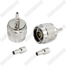 10x N-Type Male Plug Crimp Connector For LMR100 RG316 RG174 RG178 Coax Cable