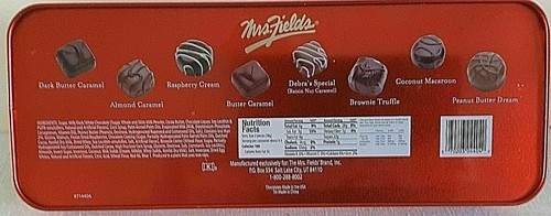 Rare Vintage Mrs Fields Assorted Chocolates Decorative Tin Storage Box Holiday - Picture 3 of 6