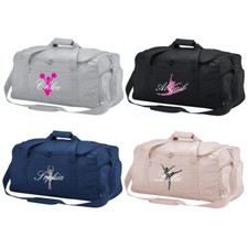 Personalised Dance Script Design Holdall Bag Girls Ballet Childrens Glitter