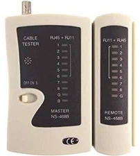 Multi-Network RJ-11, RJ-12, BNC & RJ45 Ethernet Cable Tester
