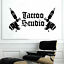 thumbnail 1  - Tattoo Studio Logo Wall Stickers Tattoo Machines Vinyl Window Art Decor Decals