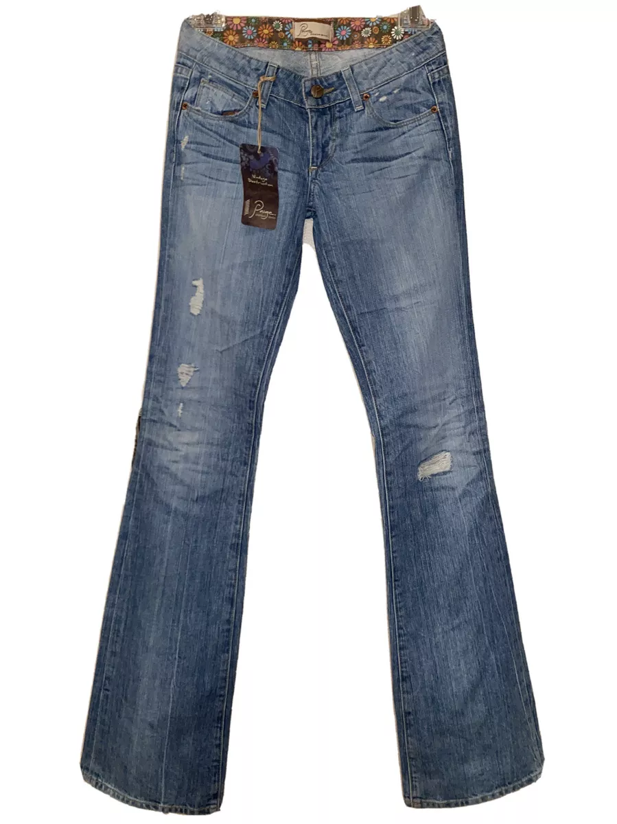 New Paige 209 Laurel Canyon Bootcut Y2K Vintage Low Rise Jeans