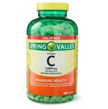 Spring Valley C 1000 mg with Rose Hips Tablets Dietary Supplement 500 ct