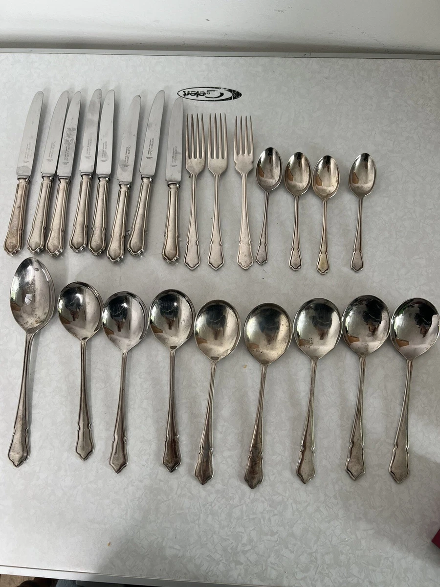 Silver plate shop cutlery set