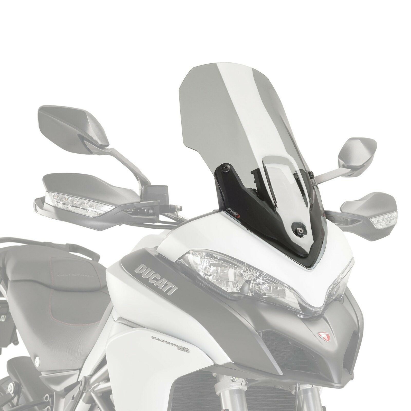 Puig Touring Screen Windshield Light Smoke Ducati Multistrada V2 & S 2022 - 2024