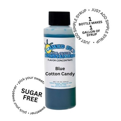 Blue COTTON CANDY SYRUP MIX SNOW CONE Flavor GALLON CONCENTRATE #1