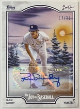 2025 Topps x Bob Ross Joy of Baseball Titanium White Auto /35 Ron Guidry #72E