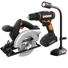 WX959L WORX Drill/Driver-Circular Saw- Flex Light Combo Kit
