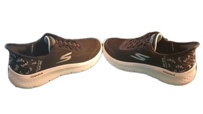Skechers GO WALK Flex Eva Women 6 Black Slip-ins Butterfly Sneakers 