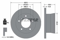 2X Textar Bremsscheibe Hinterachse U.A. FüR MERCEDES-BENZ, Puch, VW