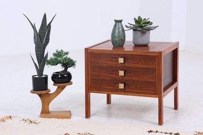 Wundervoller Vintage Nachttisch 60er Jahre | Mid Century Holz Nachttisch mit Sch