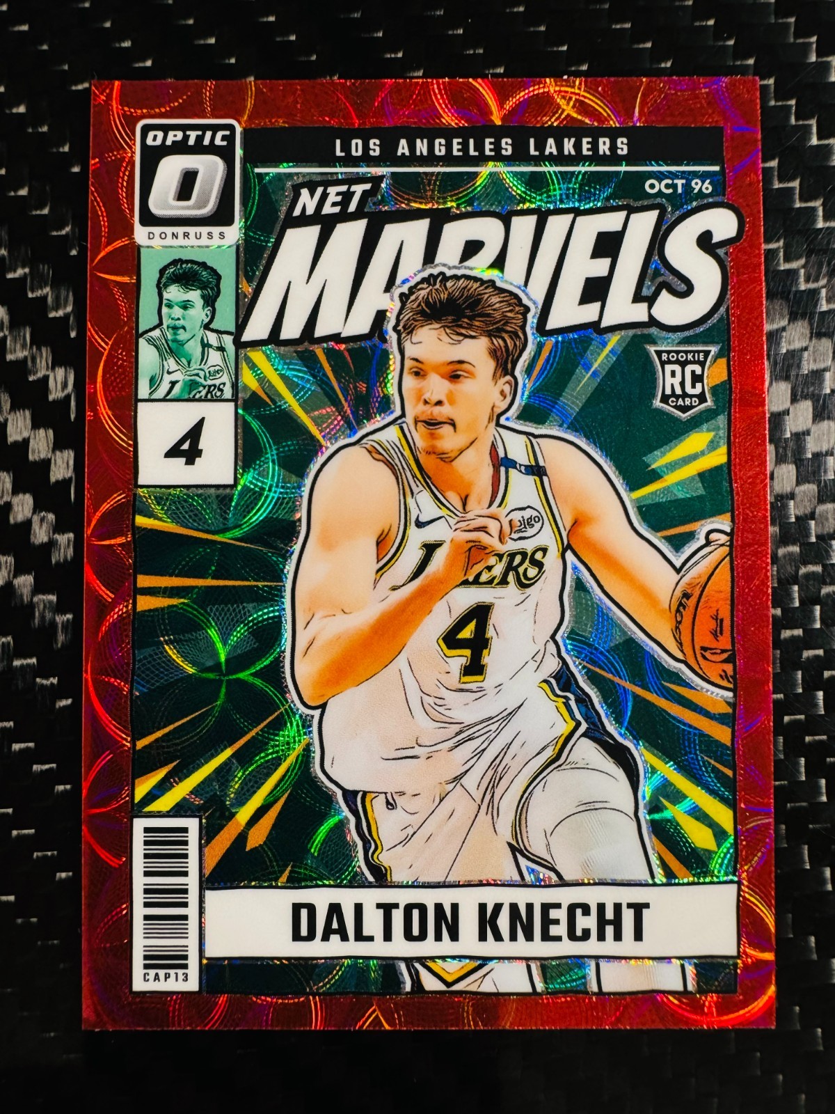 Dalton Knecht 2024-25 Donruss Optic Net Marvels Red International RC #16 Lakers