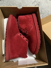 UGG Neumel Women s Red Suede Lace-Up Lined Ch...