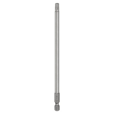 T30 Torx Head Screwdriver Bit 1/4'' Hex Shank 6'' Long Magnetic No Hole Tip