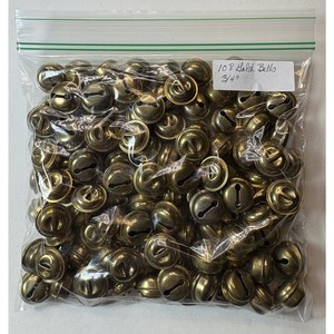 Set of 108 Vintage Bronze 3/4-Inch Jingle Bells - Ideal for Christmas Projects v