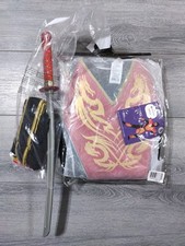 Ninja Costume Kids Boys Small 4-6 Red Ninja Sword Halloween Outfit Members Mark