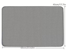 2-in-1 Layer Heavy-Duty EVA Cat Litter Mat - Odor-Resistant Non-Slip Surface,