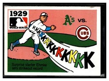 1971 Fleer World Series Black Backs #27 1929 A's vs. Cubs Howard Ehmke
