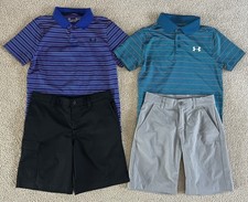 lot UNDER ARMOUR boys golf shorts  polo shirts YSM