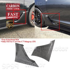 For Corvette C7 Stingray 2014-19 Z06 Style Carbon Fender Brake Scoop Intake Kit