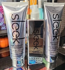 Hair Chemist SLEEK Anti Humidity Set - Shampoo Conditioner & Shine Coat  8 oz.
