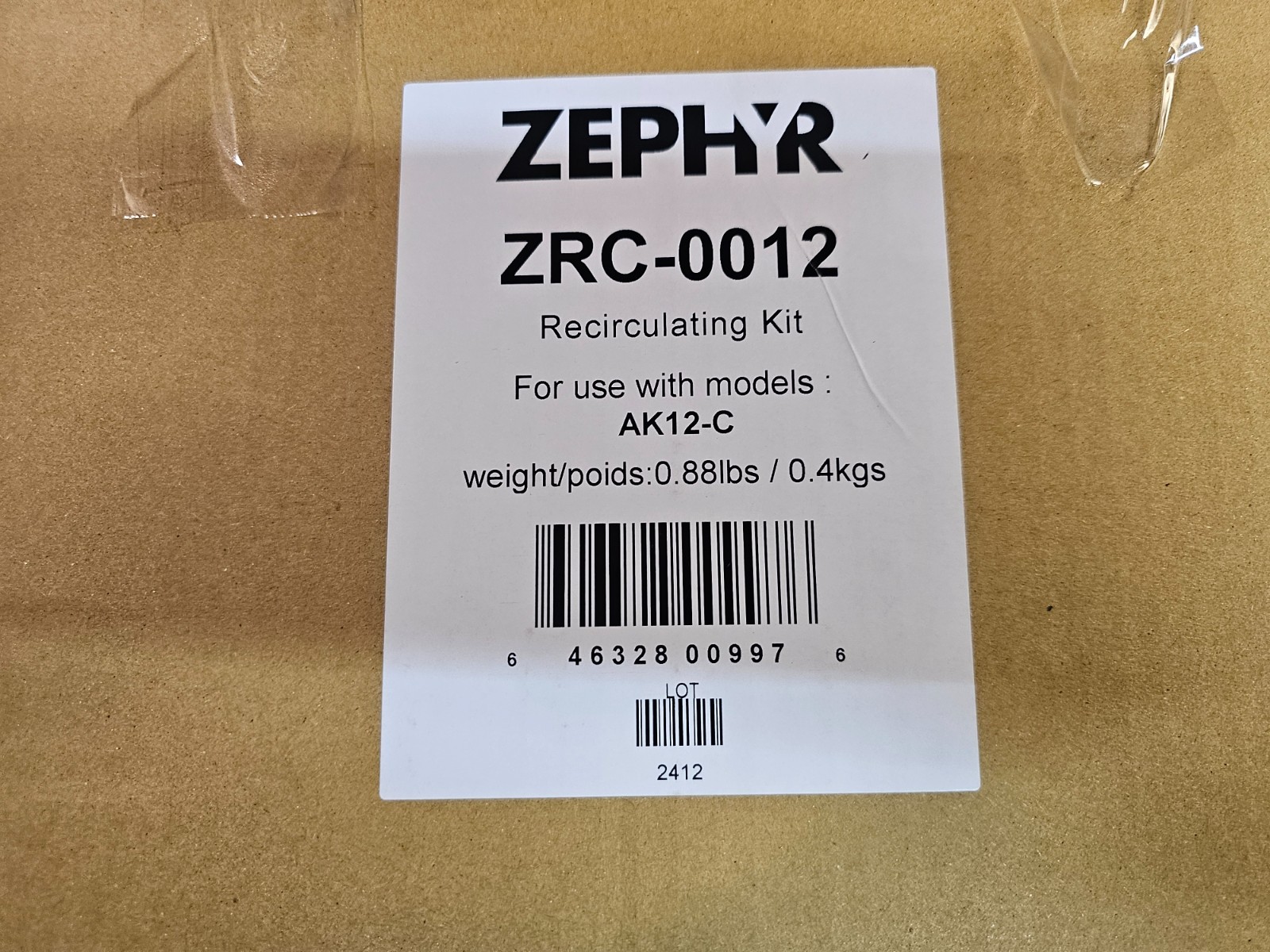 (QTY 2) Zephyr ZRC-0012 Recirculating For Use with Zephyr Breeze II Range Hoods