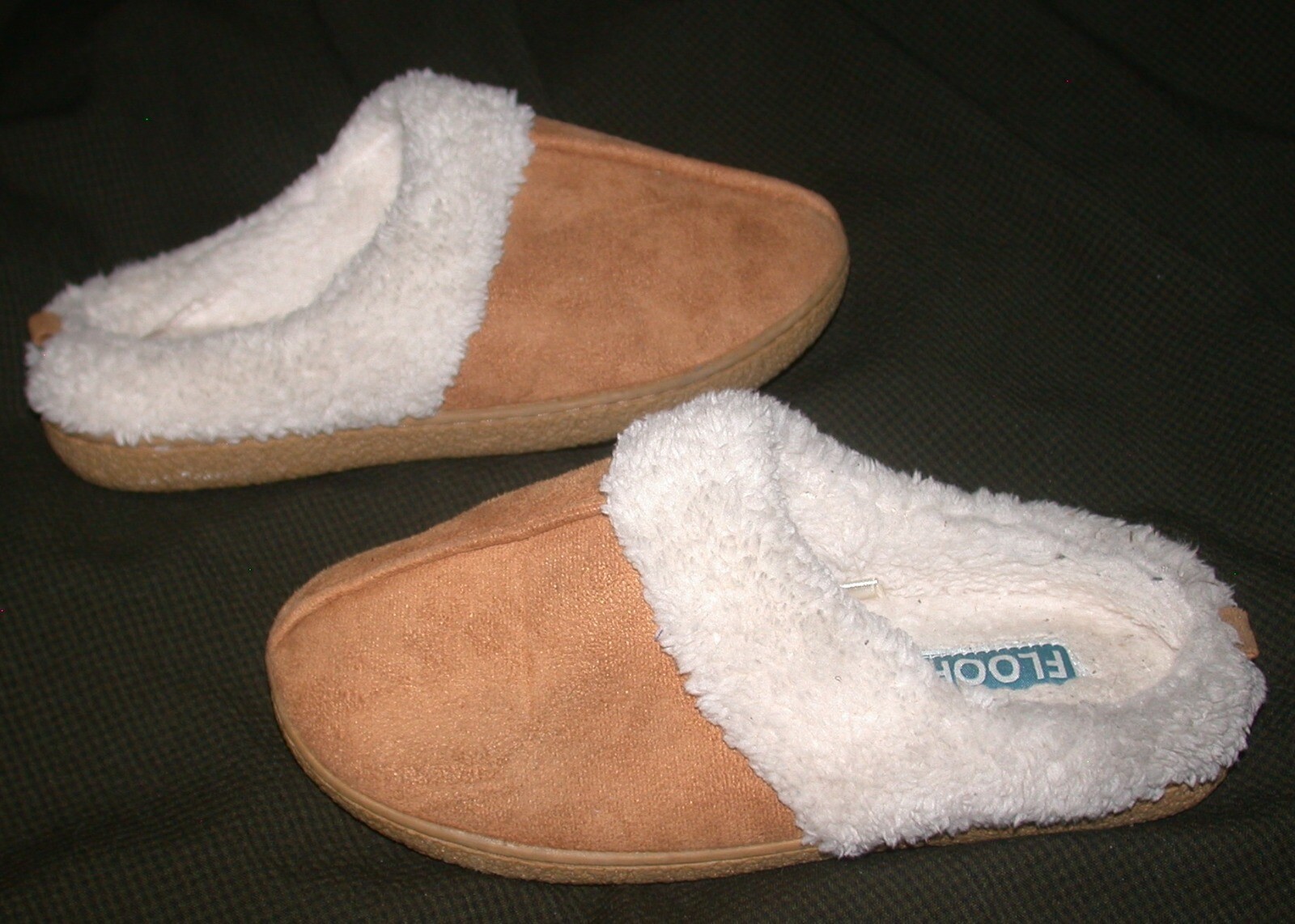 SAOLA FLOOPI ciabatte da donna taglia S small 5 6 finta pelle scamosciata marrone sherpa suola rigida