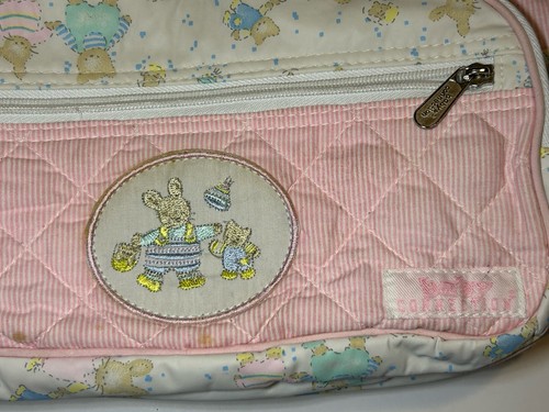 Vintage Wickeltasche Baby Connections Pastell Mädchen Rosa mit Wickelunterlage 80’s 90’s - Bild 4 von 20