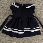Bonnie Baby Two Piece Dress Set 3-6 Months Navy White Bow — photo 5