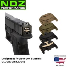 NDZ Brass Slide Back Plate Fits Glock Gen 6 17 19 45 Aspis Cut Cerakote USA Made