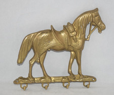 Vintage Brass Horse Key Holder