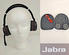 Jabra Evolve75 Headset On-Ear Black Bluetooth w/ Case Tested Working J4745