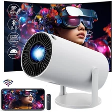 4K Mini Projector 10000 Lumen LED 1080P WiFi Bluetooth UHD Portable Home Theater